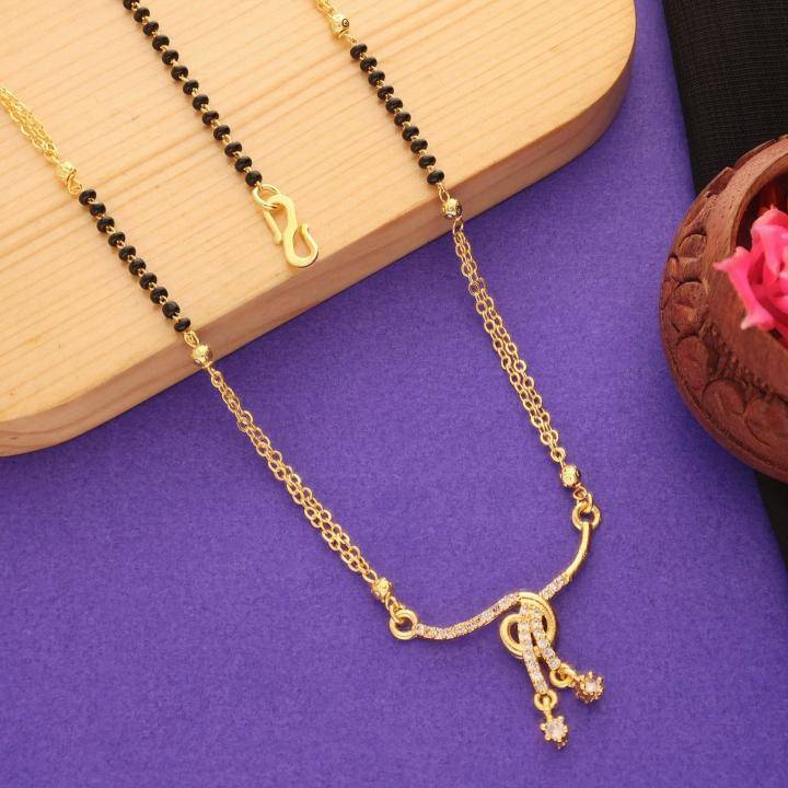 Micro gold polish manglsutra 2069 Wholesale imitation jewelry market in India